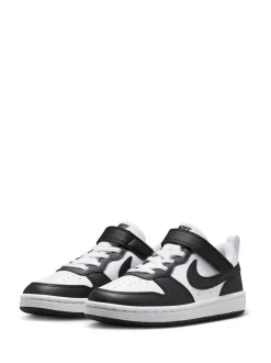 Nike - Baskets Junior Court Borough Low Recraft Noir/Blanc Outlet