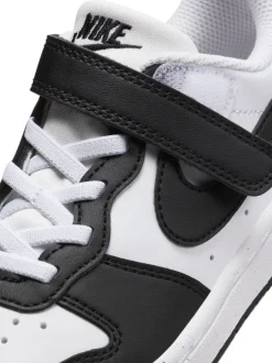 Nike - Baskets Junior Court Borough Low Recraft Noir/Blanc Outlet