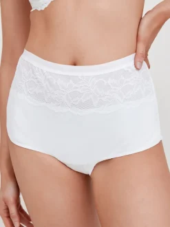 Next Noir/Blanc - Slip taille haute galbant en coton 2 Lot Best