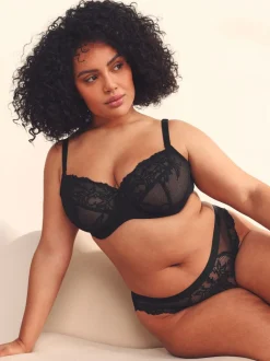 Next Noir/Blanc - Soutien-gorge en dentelle DD+ 2 Pack