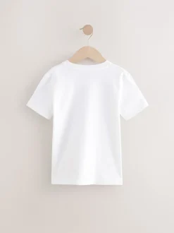 Next Noir/Blanc - T-shirt brodé Manches courtes Stag 2 Pack (3-16ans)