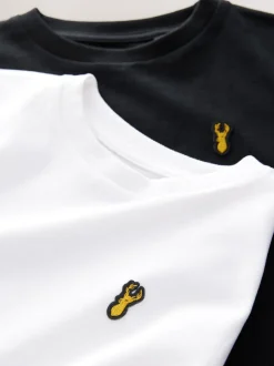 Next Noir/Blanc - T-shirt brodé Manches courtes Stag 2 Pack (3-16ans)