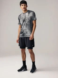 Next Noir/blanc - T-shirt d’entraînement imprimé Active Gym Sale