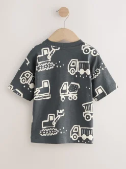 Next Noir/blanc Digger - T-shirt imprimé sur l’ensemble à manches courtes (3 mois7 ans) (3mois7ans) Best