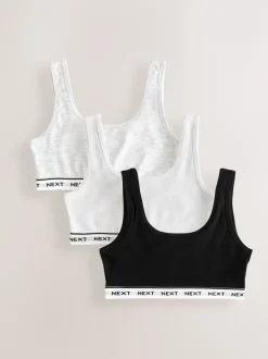 Next Noir/Blanc/Gris - Crop Tops 3 Pack (5-16ans) Online
