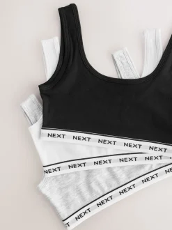 Next Noir/Blanc/Gris - Crop Tops 3 Pack (5-16ans) Online