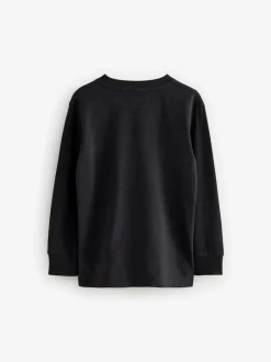 Next Noir/Blanc/Gris - Lot de 4 T-shirts à manches longues et confortables (3-16ans) Clearance