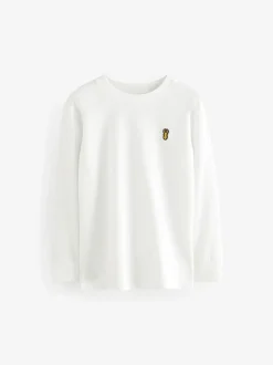 Next Noir/Blanc/Gris - Lot de 4 T-shirts à manches longues et confortables (3-16ans) Clearance