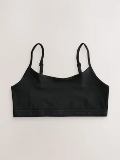 Next Noir/Blanc/Gris - Strappy Raccourci Hauts 3 Lot (5-16ans)