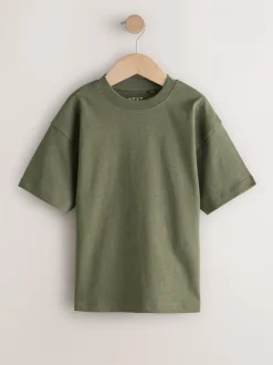 Next - Lot de 4 t-shirts à manches courtes (3-16 ans) Noir/blanc/gris/kaki Hot