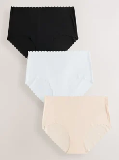 Next Noir/Blanc/Nu - Lot 3 culottes festonnées invisibles Hot
