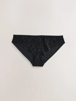 Next Noir/Blanc/Nu - Lot de 3 culottes NVPL en dentelle sur le devant Discount