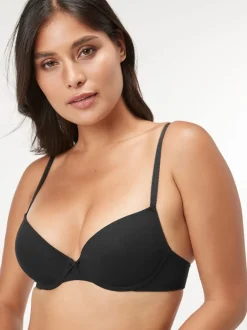 Next Noir/Blanc/Pastel Rose Nude - Lot de 3 soutiens-gorge en mélange de coton Ultimate Comfort Pigeonnant rembourré Best