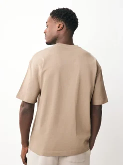 Next Noir/blanc/pierre/marine/gris - Lot de 5 t-shirts épais à coupe décontractée