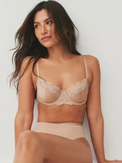 Next Noir/Blanc/Ppraline Nude - Soutien-gorge à bonnets entiers sans coussinets Clearance