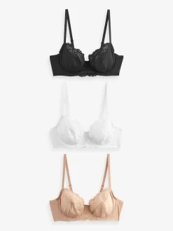 Next Noir/Blanc/Ppraline Nude - Soutien-gorge à bonnets entiers sans coussinets Clearance