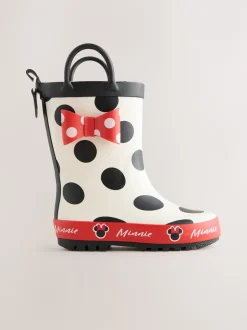 Next Noir/Blanc/Rouge - Bottes de pluie à poignée Minnie Mouse Discount