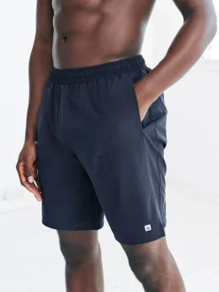 Next Noir/bleu marine - 9 Inch - Lot de 2 shorts de sport Active Gym Hot