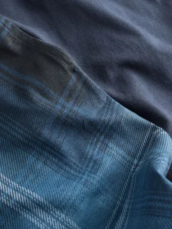 Next Noir/bleu marine - Ensemble de 3 pyjamas à carreaux en jersey à manches courtes Outlet