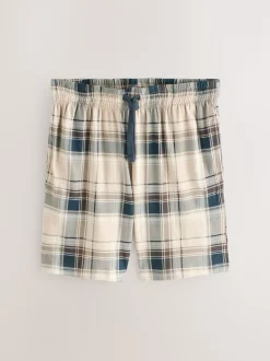 Next Noir/bleu marine - Ensemble de 3 pyjamas à carreaux en jersey à manches courtes Outlet