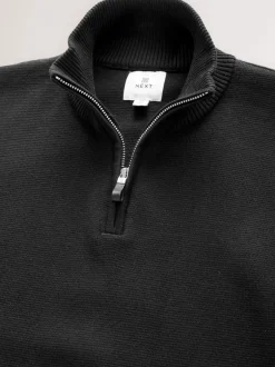 Next Noir/bleu marine - Lot de 2 pulls N. Premium 100% coton Coupe classique Premium Quarter Zip Online