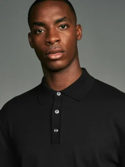 Next Noir/bleu marine - Manches longues Polos en tricot 2 Lot New