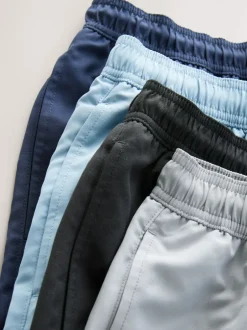 Next Noir/bleu marine/bleu clair/gris - Shorts de bain essentiels 4 Pack Outlet