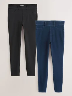 Next Noir/bleu rincé - Jersey pleine longueur Denim Leggings 2 Lot Online