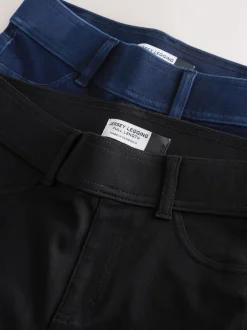 Next Noir/bleu rincé - Jersey pleine longueur Denim Leggings 2 Lot Online