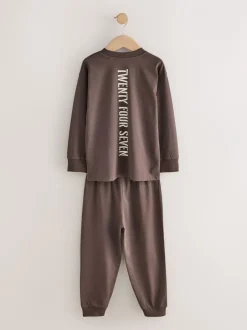 Next - Lot de 3 pyjamas à jambes courtes (3-16ans) (3-16ans) Noir/Brun New