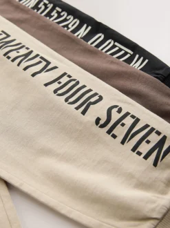 Next - Lot de 3 pyjamas à jambes courtes (3-16ans) (3-16ans) Noir/Brun New