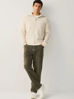 Next - Straight Fit Classic Jeans extensibles Noir/Brun Online