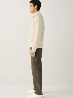 Next - Straight Fit Classic Jeans extensibles Noir/Brun Online