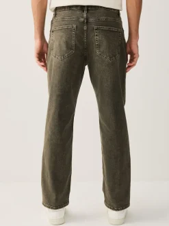 Next - Straight Fit Classic Jeans extensibles Noir/Brun Online