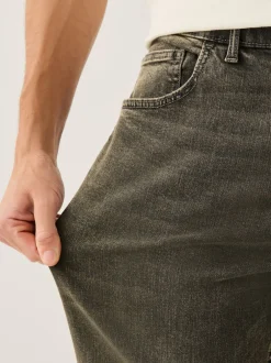 Next - Straight Fit Classic Jeans extensibles Noir/Brun Online