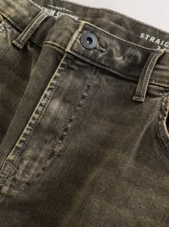 Next - Straight Fit Classic Jeans extensibles Noir/Brun Online