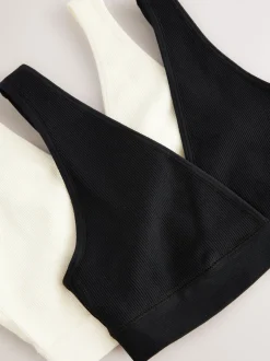 Next Noir/Crème - Allaitement sans couture et sans fil Ultimate Comfort Soutiens-gorge 2 Pack Clearance