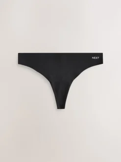 Next Noir/crème/rose - Lot de 7 culottes en coton Mélange sans VPL Hot