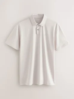 Next - Ajustement régulier - Polo en jersey Manches courtes 5 Pack Noir/écru/bleu/vert/rose New