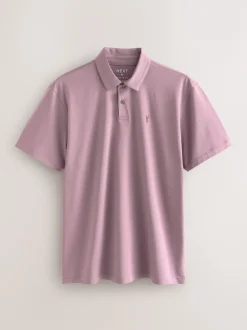 Next - Ajustement régulier - Polo en jersey Manches courtes 5 Pack Noir/écru/bleu/vert/rose New