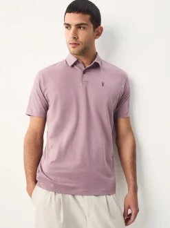 Next - Ajustement régulier - Polo en jersey Manches courtes 5 Pack Noir/écru/bleu/vert/rose New