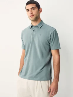 Next - Ajustement régulier - Polo en jersey Manches courtes 5 Pack Noir/écru/bleu/vert/rose New