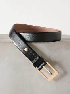 Next Noir/doré - Ceinture N. Premium Made In Italie en Cuir Sale