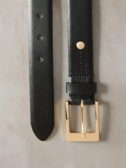 Next Noir/doré - Ceinture N. Premium Made In Italie en Cuir Sale