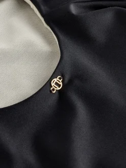 Next Noir/Ecru - Maillot de bain dos nu à col montant pour le contrôle du ventre Clearance