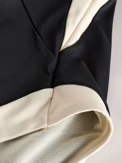 Next Noir/Ecru - Maillot de bain dos nu à col montant pour le contrôle du ventre Clearance