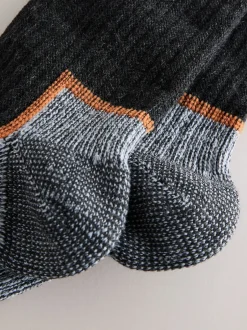 Next Noir/Gris - Lot de 2 chaussettes de Vêtements de travail thermiques Best