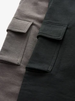 Next Noir/Gris - Lot de 2 joggings cargo (3-16ans) Clearance