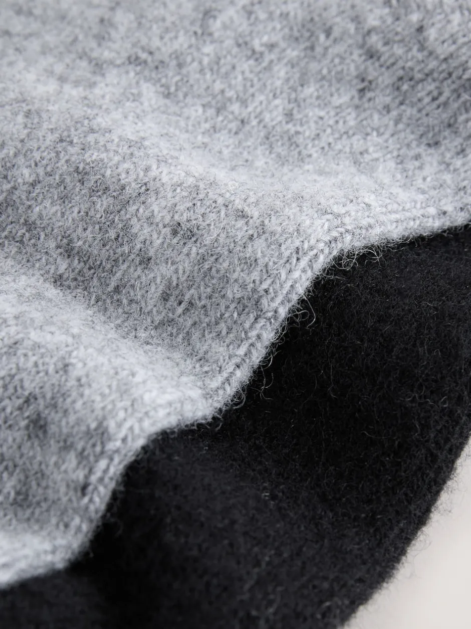 Next Noir/Gris - Lot de 2 paires de chaussettes en laine mérinos Online