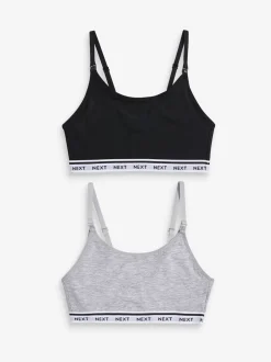 Next Noir/Gris - Maternité Allaitement Raccourci Ultimate Comfort Hauts 2 Pack Outlet